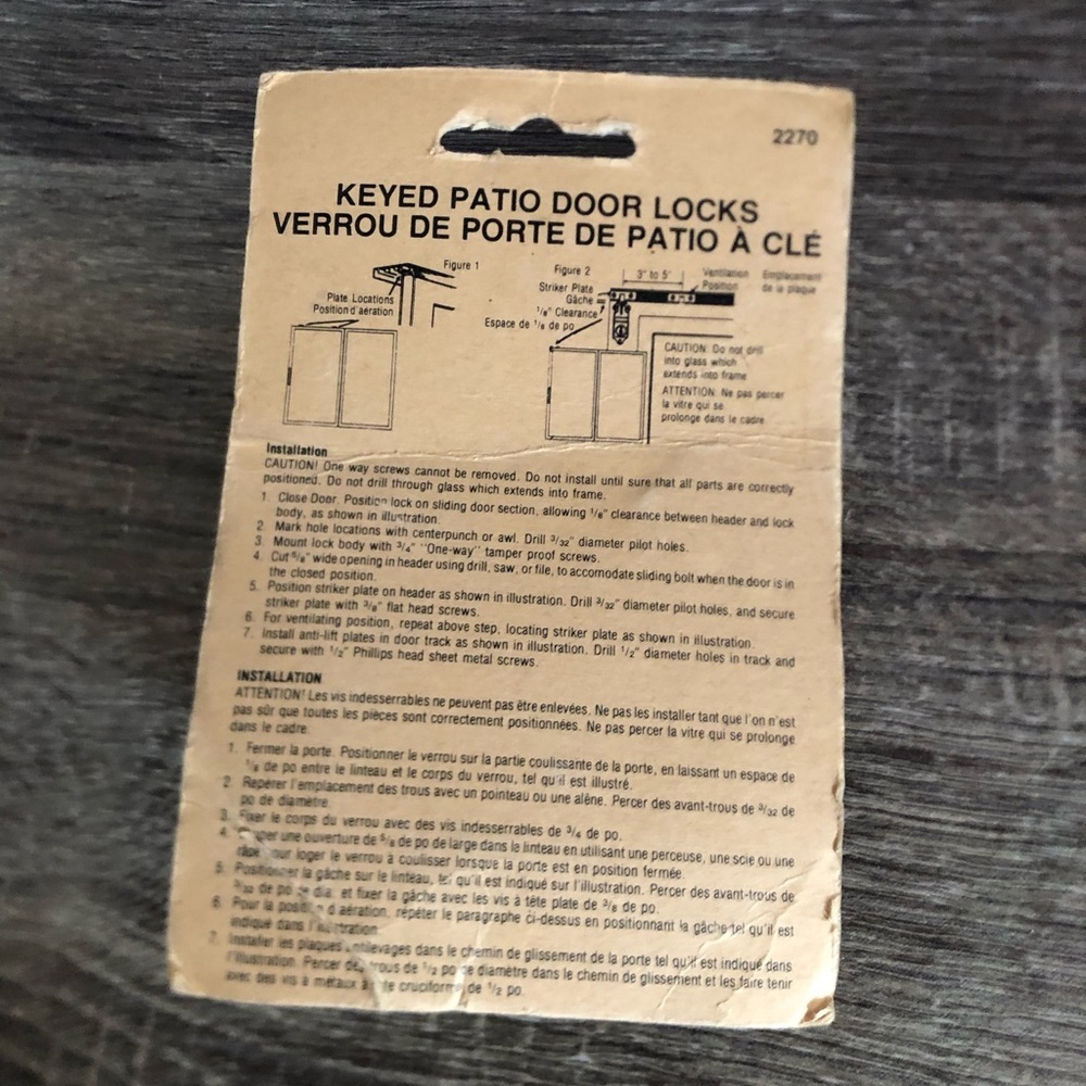 Keyed Patio Door Lock - Picture 5 of 7